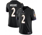 Men's Baltimore Ravens #2 Nate Wiggins Black 2024 Draft Vapor Limited Football Jersey