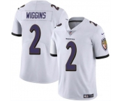 Men's Baltimore Ravens #2 Nate Wiggins White 2024 Draft Vapor Limited Football Jersey