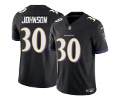 Men's Baltimore Ravens #30 D'Ernest Johnson Black 2025 F.U.S.E Vapor Limited Football Jersey