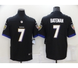 Men's Baltimore Ravens #7 Rashod Bateman Black Vapor Untouchable Limited Stitched Jersey