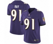 Men's Baltimore Ravens #91 Shane Ray Purple Team Color Vapor Untouchable Limited Player Football Jersey