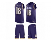 Men's Nike Baltimore Ravens #18 Jeremy Maclin Limited Purple Tank Top Suit NFL Jersey Men's Nike Baltimore Ravens #18 Jeremy Maclin Limited Purple Tank Top Suit NFL Jersey