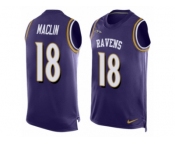Men's Nike Baltimore Ravens #18 Jeremy Maclin Purple Player Name & Number Tank Top NFL Jersey Men's Nike Baltimore Ravens #18 Jeremy Maclin Purple Player Name & Number Tank Top NFL Jersey
