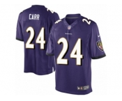 Men's Nike Baltimore Ravens #24 Brandon Carr Limited Purple Team Color NFL Jersey