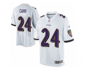 Men's Nike Baltimore Ravens #24 Brandon Carr Limited White NFL Jersey
