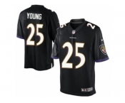 Men's Nike Baltimore Ravens #25 Tavon Young Limited Black Alternate NFL Jersey