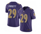 Men's Nike Baltimore Ravens #29 Justin Forsett Limited Purple Rush NFL Jersey