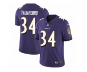 Men's Nike Baltimore Ravens #34 Lorenzo Taliaferro Vapor Untouchable Limited Purple Team Color NFL Jersey