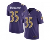 Men's Nike Baltimore Ravens #35 Kyle Arrington Limited Purple Rush NFL Jersey