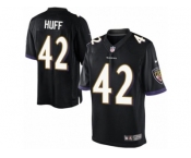 Men's Nike Baltimore Ravens #42 Marqueston Huff Limited Black Alternate NFL Jersey Men's Nike Baltimore Ravens #42 Marqueston Huff Limited Black Alternate NFL Jersey