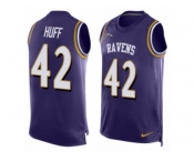 Men's Nike Baltimore Ravens #42 Marqueston Huff Limited Purple Player Name & Number Tank Top NFL Jersey Men's Nike Baltimore Ravens #42 Marqueston Huff Limited Purple Player Name & Number Tank Top NFL Jersey