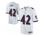 Men's Nike Baltimore Ravens #42 Marqueston Huff Limited White NFL Jersey Men's Nike Baltimore Ravens #42 Marqueston Huff Limited White NFL Jersey