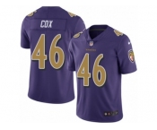 Men's Nike Baltimore Ravens #46 Morgan Cox Limited Purple Rush NFL Jersey Men's Nike Baltimore Ravens #46 Morgan Cox Limited Purple Rush NFL Jersey