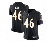 Men's Nike Baltimore Ravens #46 Morgan Cox Vapor Untouchable Limited Black Alternate NFL Jersey
