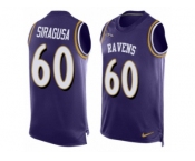 Men's Nike Baltimore Ravens #60 Nico Siragusa Elite Purple Player Name & Number Tank Top NFL Jersey