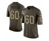 Men's Nike Baltimore Ravens #60 Nico Siragusa Limited Green Salute to Service NFL Jersey