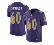 Men's Nike Baltimore Ravens #60 Nico Siragusa Limited Purple Rush NFL Jersey