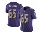 Men's Nike Baltimore Ravens #65 Nico Siragusa Limited Purple Rush NFL Jersey