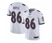Men's Nike Baltimore Ravens #86 Nick Boyle Vapor Untouchable Limited White NFL Jersey