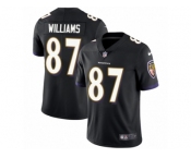 Men's Nike Baltimore Ravens #87 Maxx Williams Vapor Untouchable Limited Black Alternate NFL Jersey