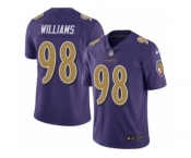 Men's Nike Baltimore Ravens #98 Brandon Williams Limited Purple Rush NFL Jersey