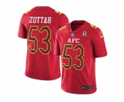 Nike Baltimore Ravens #53 Jeremy Zuttah Red Men's Stitched NFL Limited AFC 2017 Pro Bowl Jersey