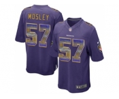 Nike Baltimore Ravens #57 C.J. Mosley Purple Team Color Men's Stitched NFL Limited Strobe Jersey