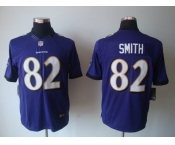 nike nfl jerseys baltimore ravens #82 smith purple [nike limited]