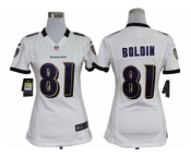 Nike women nfl jerseys baltimore ravens #81 boldin white[nike]