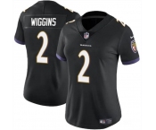 Women's Baltimore Ravens #2 Nate Wiggins Black 2024 Draft Football Jersey