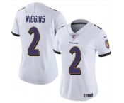 Women's Baltimore Ravens #2 Nate Wiggins White 2024 Draft Football Jersey