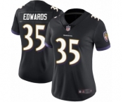 Women's Baltimore Ravens #35 Gus Edwards Black Alternate Vapor Untouchable Limited Player Football Jersey