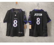 Women's Baltimore Ravens #8 Lamar Jackson Black F.U.S.E. Vapor Football Jersey Women's Baltimore Ravens #8 Lamar Jackson Black F.U.S.E. Vapor Football Jersey