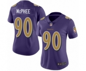 Women's Baltimore Ravens #90 Pernell McPhee Limited Purple Rush Vapor Untouchable Football Jersey