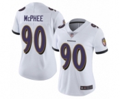 Women's Baltimore Ravens #90 Pernell McPhee White Vapor Untouchable Limited Player Football Jersey