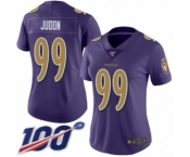 Women's Baltimore Ravens #99 Matt Judon Limited Purple Rush Vapor Untouchable 100th Season Football Jersey