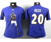 nike women nfl jerseys baltimore ravens #20 reed purple[portrait fashion]