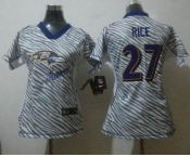 nike women nfl jerseys baltimore ravens #27 ray rice [fem fan zebra]