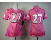 nike women nfl jerseys baltimore ravens #27 ray rice pink[nike love's]