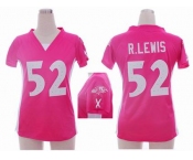 nike women nfl jerseys baltimore ravens #52 r.lewis pink[draft him ii top]