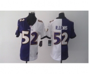 nike women nfl jerseys baltimore ravens #52 r.lewis purple-white[nike split]