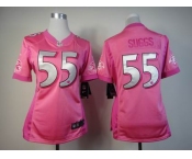 nike women nfl jerseys baltimore ravens #55 suggs pink[nike love's]