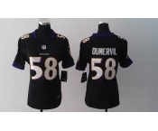 nike women nfl jerseys baltimore ravens #58 elvis dumervil  black[nike]
