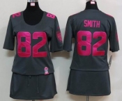 nike women nfl jerseys baltimore ravens #82 smith dk.grey[breast cancer awareness]