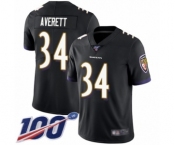 Youth Baltimore Ravens #34 Anthony Averett Black Alternate Vapor Untouchable Limited Player 100th Season Football Jersey