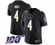 Youth Baltimore Ravens #4 Sam Koch Black Alternate Vapor Untouchable Limited Player 100th Season Football Jersey