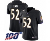 Youth Baltimore Ravens #52 Ray Lewis Black Alternate Vapor Untouchable Limited Player 100th Season Football Jersey