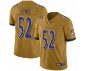 Youth Baltimore Ravens #52 Ray Lewis Limited Gold Inverted Legend Football Jersey