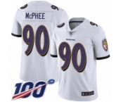 Youth Baltimore Ravens #90 Pernell McPhee White Vapor Untouchable Limited Player 100th Season Football Jersey
