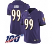 Youth Baltimore Ravens #99 Matt Judon Purple Team Color Vapor Untouchable Limited Player 100th Season Football Jersey
